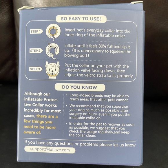 Inflatable protective collar for small dog - Picture 3 of 6